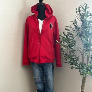 Red Glamour X Lane Bryant Zip up hoodie (Jeans and top not included) runs small.